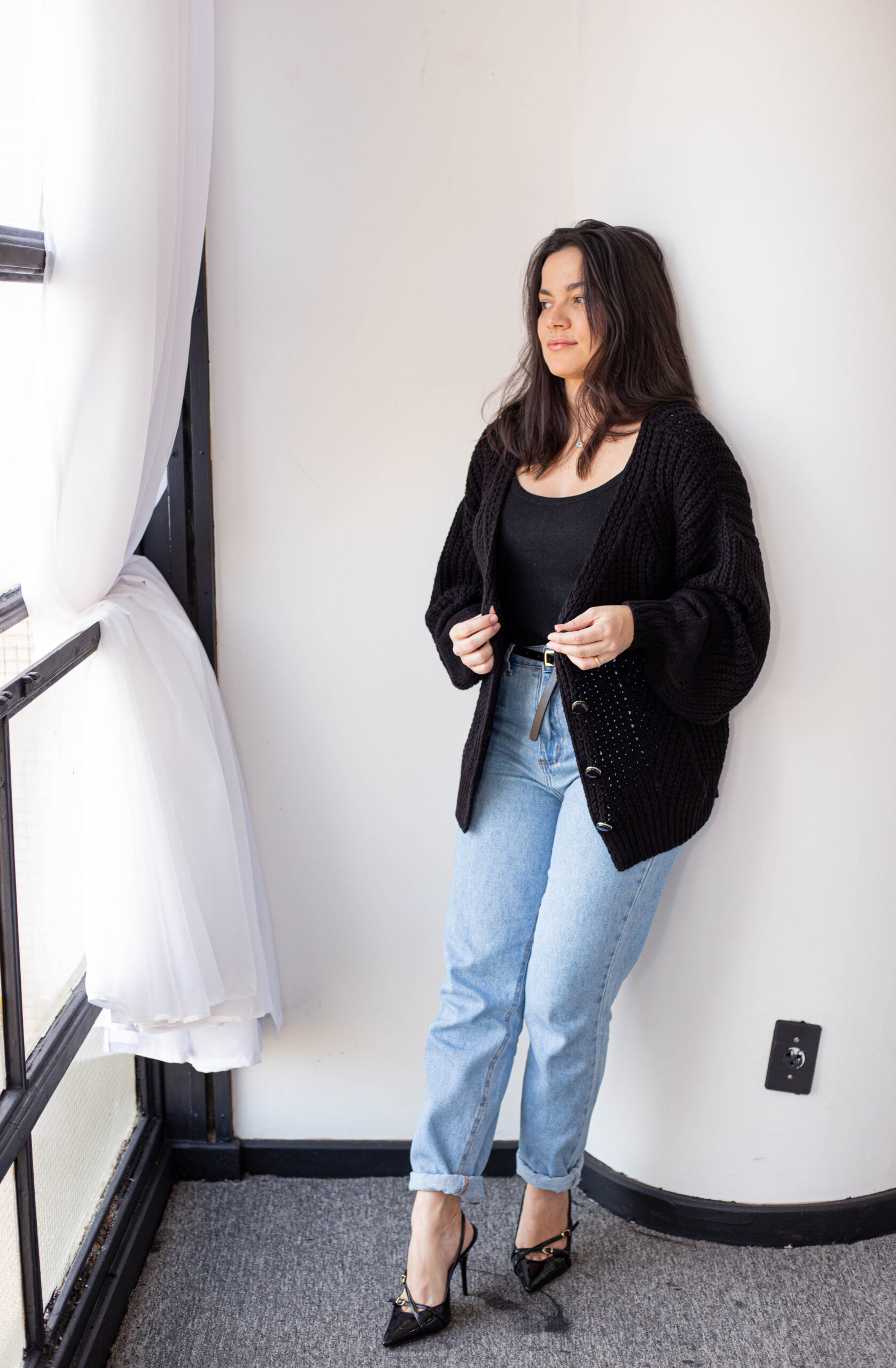CARDIGAN TRICOT AFETO PRETO (2)